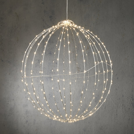 Luca Lighting Bal klassiek wit 400led IP44 met timer - d60cm