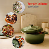 alpina Braadpan – Braadpan Inductie met Deksel 3,8 L Ø 24 cm