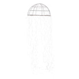 Luca Lighting Kroonluchter kwal zilver warm wit 1280led IP44 - l200xd60cm