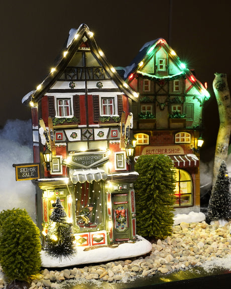 Luville Collectables Wintersport shop battery operated - l17,5xb8xh28cm - maximondo