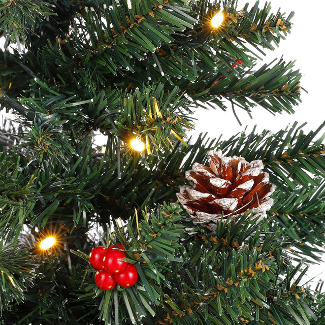 Black Box Trees Creston set led werkt op batterijen kerstboom 2pcs 40L krans 1pcs 20L - h90xd45cm - maximondo
