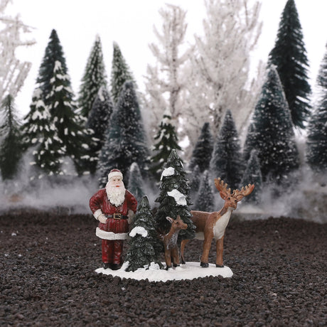 Luville Collectables Santa and deers - l8,5xw8xh8,5cm - maximondo