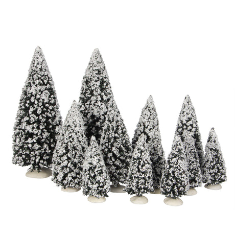 Luville Collectables Evergreen tree assorted 12 pieces - l29xw9xh30cm - maximondo