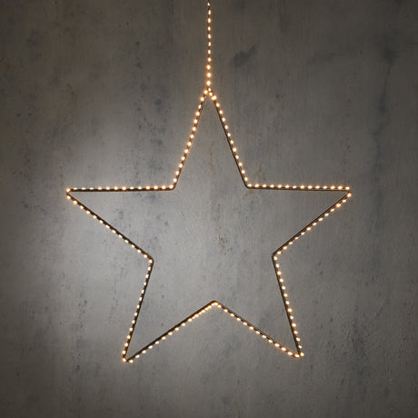 Luca Lighting Ster warm wit 180led IP44 met timer - h128xd58cm