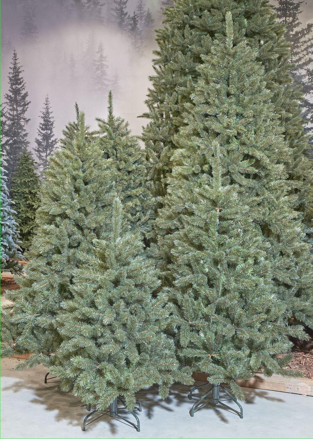 Triumph Tree Forest frosted pine kerstboom groen TIPS 2037 - h260xd168cm - maximondo
