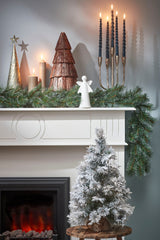 Black Box Trees Dinsmore kerstboom w-burlap groen frosted TIPS 56 - h60xd50cm - maximondo