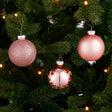 House of Seasons Bal glas roze 26 stuks - d7cm - maximondo