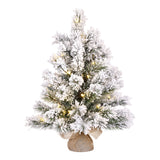 Black Box Trees Dinsmore kerstboom w burlap led werkt op batterijen groen frosted 20L TIPS 56 - h60xd50cm - maximondo