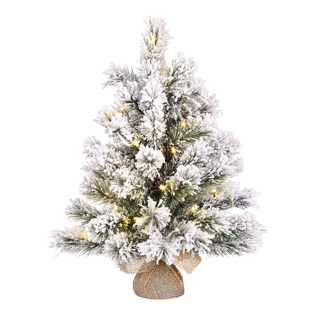 Black Box Trees Dinsmore kerstboom w burlap led werkt op batterijen groen frosted 20L TIPS 56 - h60xd50cm - maximondo