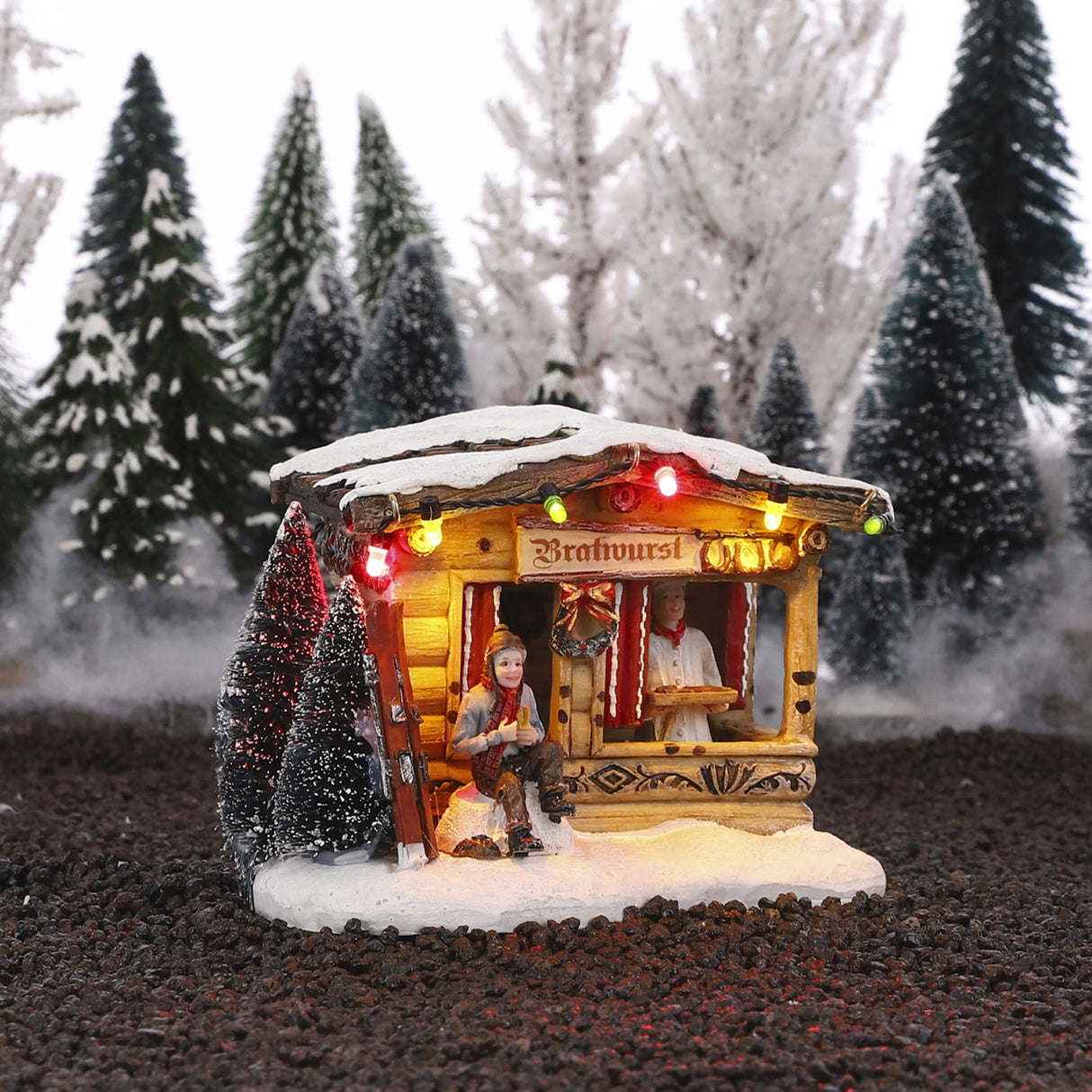 Luville Collectables Christmas market battery operated - l13,5xw10,5xh9,5cm - maximondo