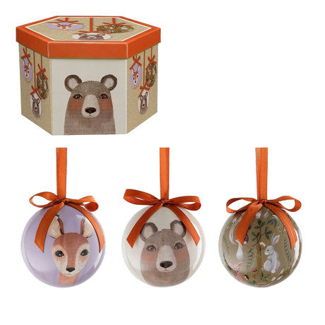 House of Seasons Bal onbreekbaar cadeau set oranje l.groen 14 stuks - d7,5cm - maximondo