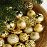 House of Seasons Boom decoratie onbreekbaar goud 60 stuks - d7cm - maximondo