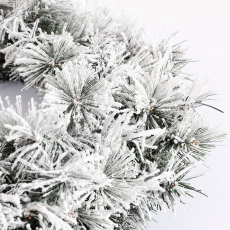 Black Box Trees Dinsmore krans groen frosted TIPS 108 - d60cm - maximondo