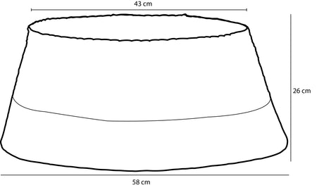 House of Seasons Treeskirt zilver - h26xd58cm