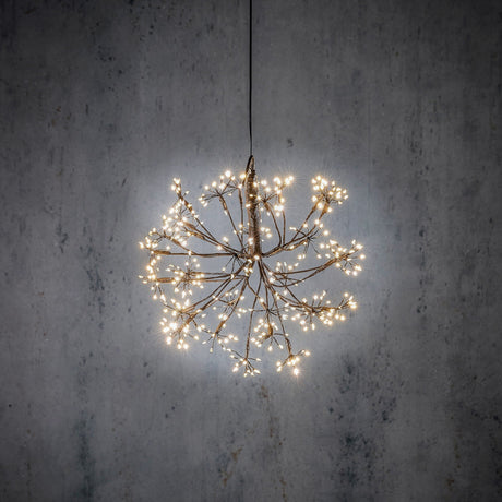 Luca Lighting Bal led zwart klassiek wit 384led IP44 en timer - d30cm