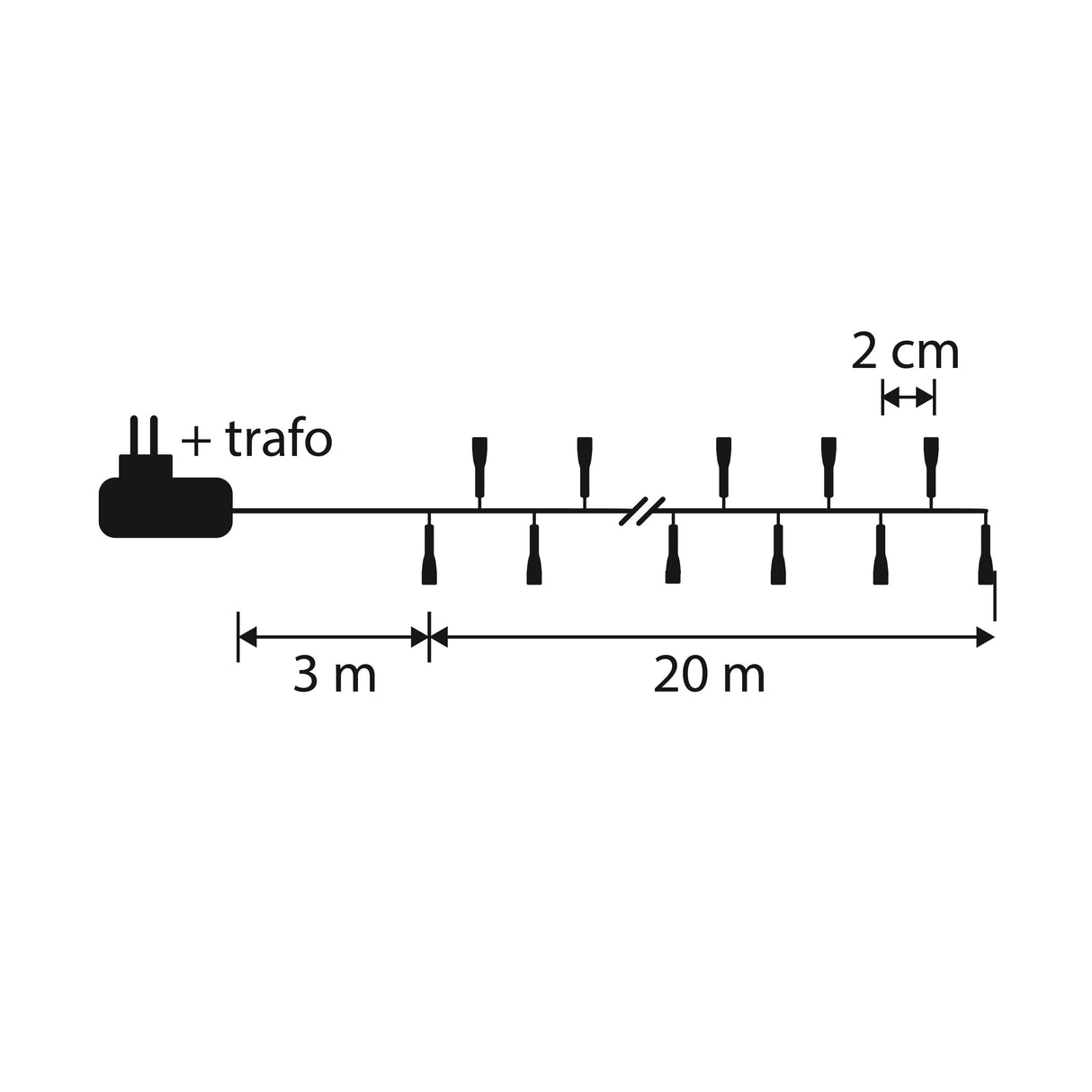Luca Lighting Smart Lighting snake light d.groen multicolour 1000led IP44 en timer adapter included - l2000cm