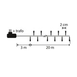 Luca Lighting Smart Lighting snake light d.groen multicolour 1000led IP44 en timer adapter included - l2000cm