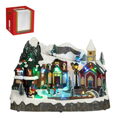 Luville Collectables Village scenery battery operated - l34xb18xh24cm - maximondo