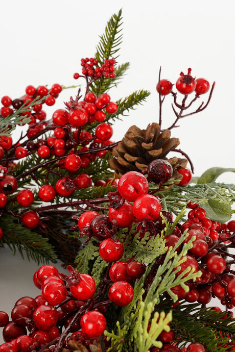 House of Seasons Barney krans groen - h12xd50cm - maximondo