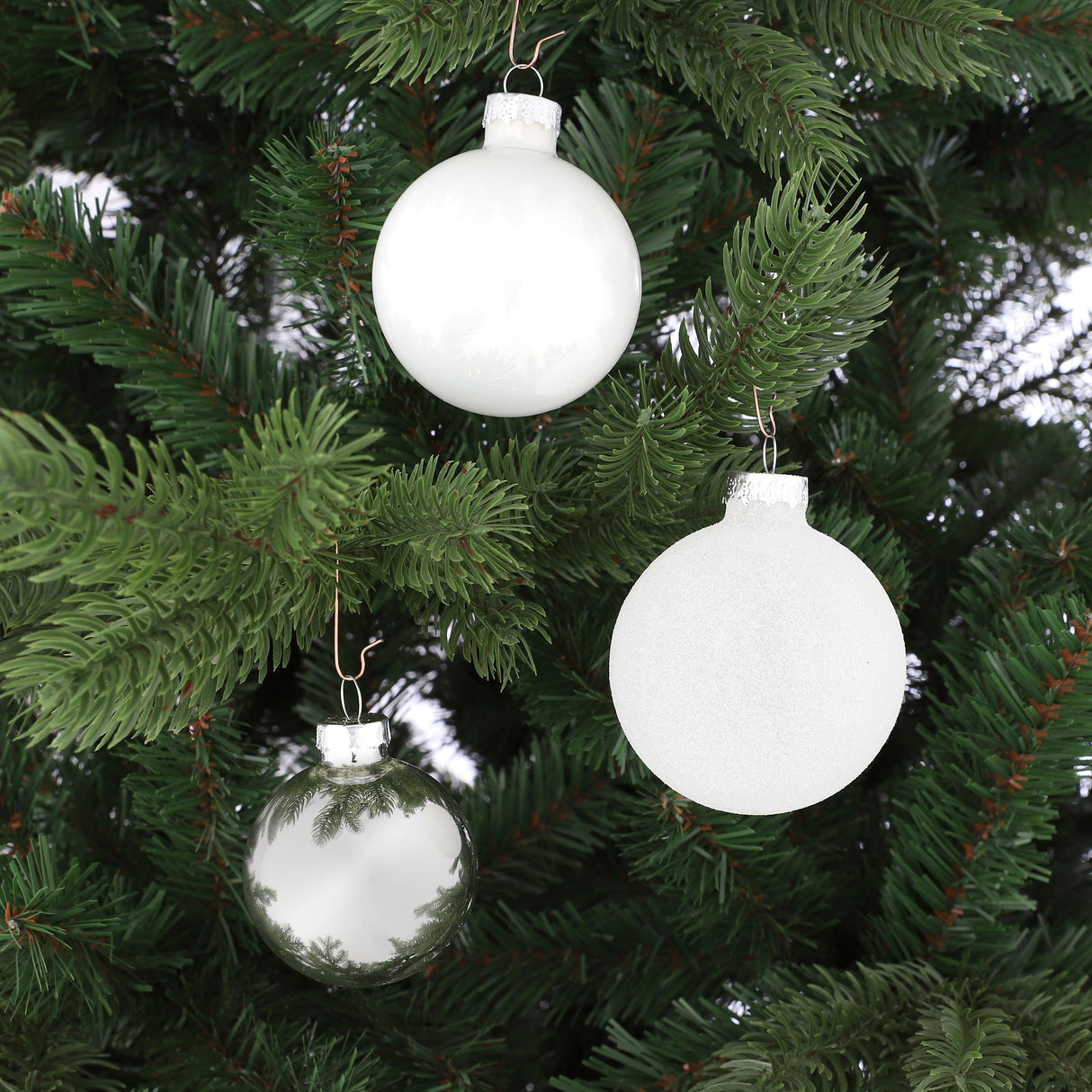 House of Seasons Bal glas wit 26 stuks - d7cm - maximondo