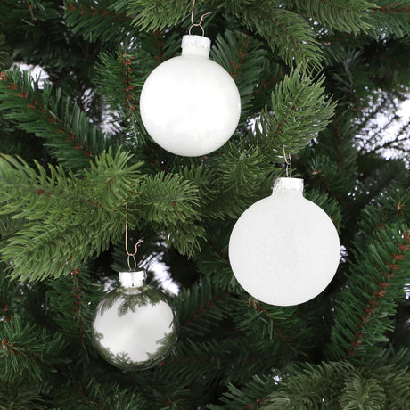 House of Seasons Bal glas wit 26 stuks - d7cm - maximondo