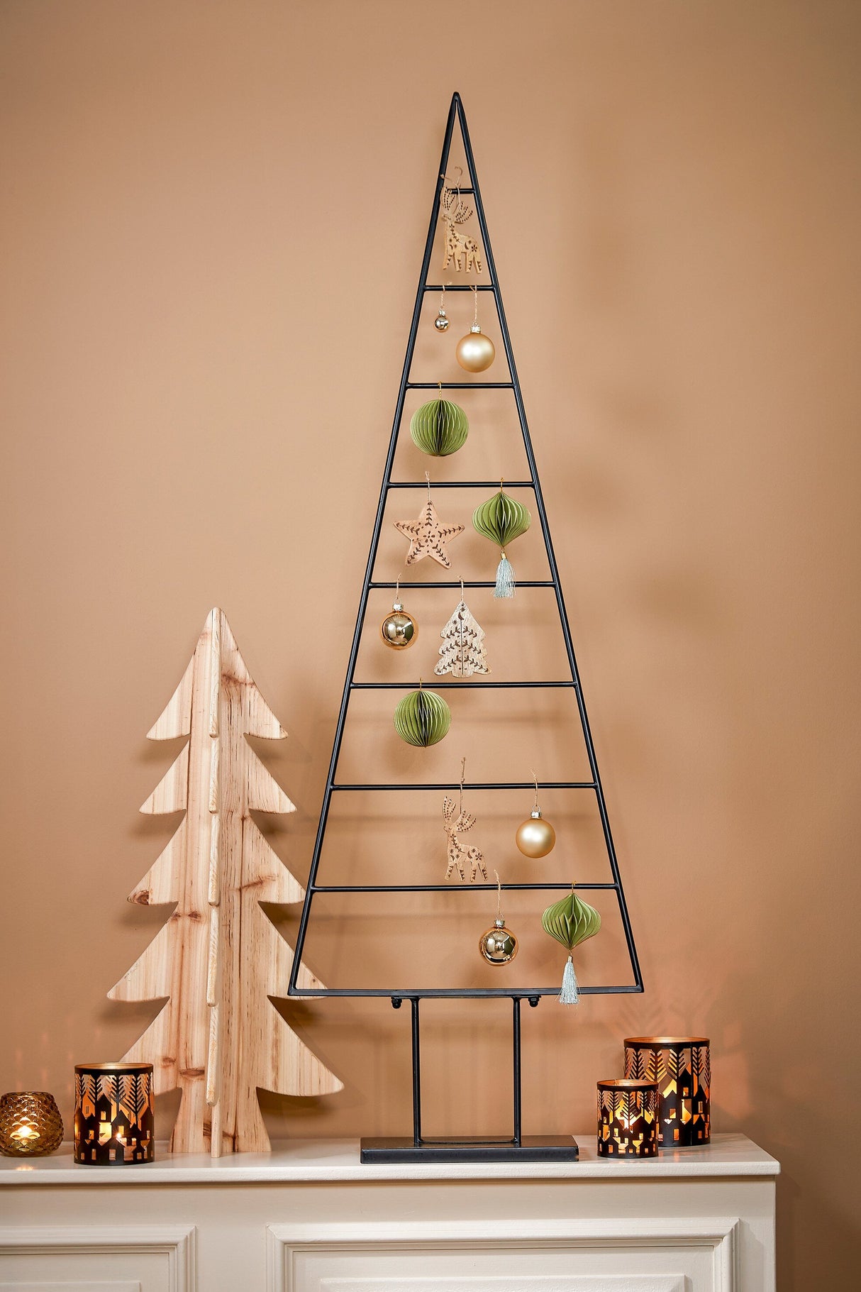 House of Seasons Decoratie boom bruin FSC 100% - l36xb36xh78cm - maximondo
