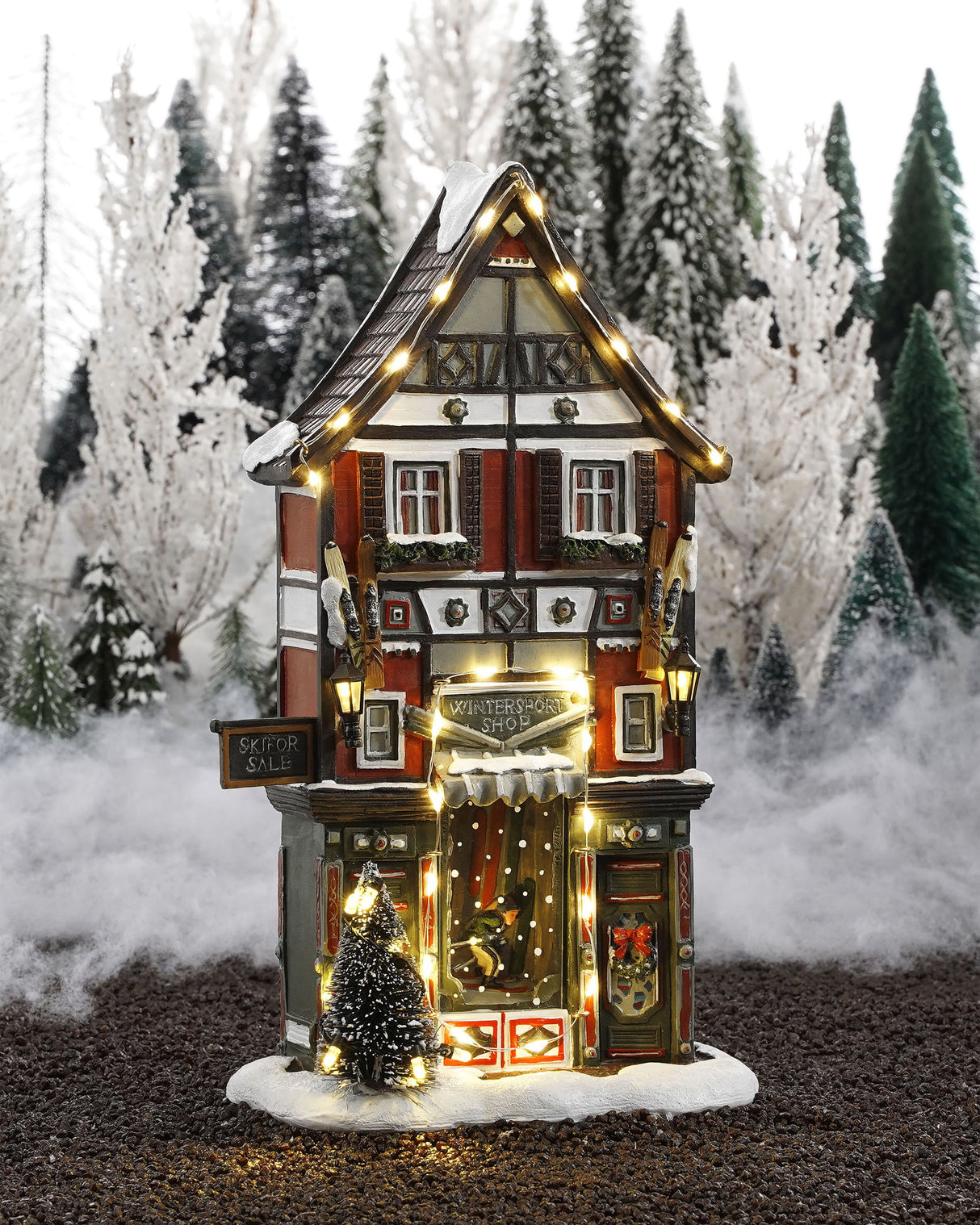 Luville Collectables Wintersport shop battery operated - l17,5xb8xh28cm - maximondo