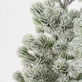 House of Seasons Kerstboom met burlap groen frosted TIPS 141 - h55xd25cm - maximondo