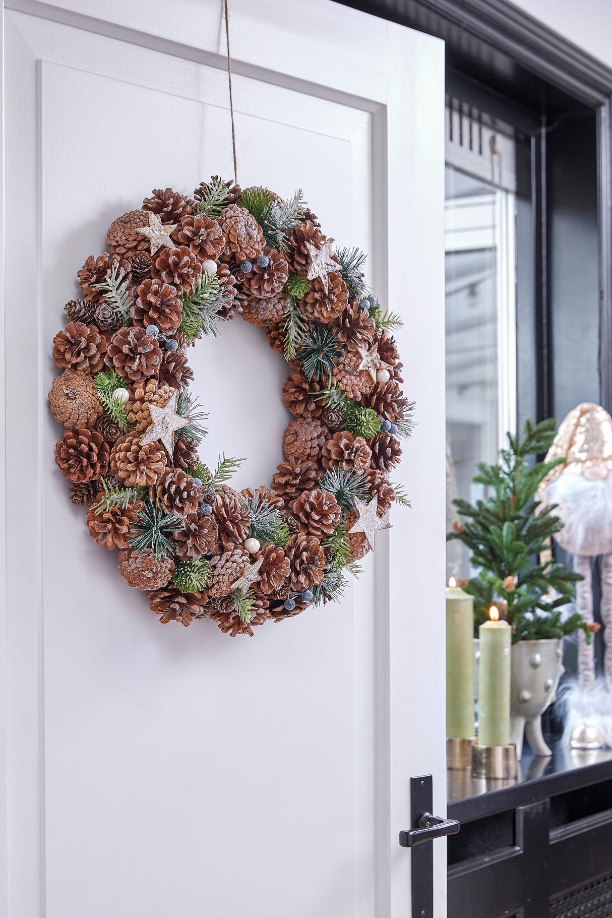 House of Seasons Krans bruin - h10xd50cm - maximondo