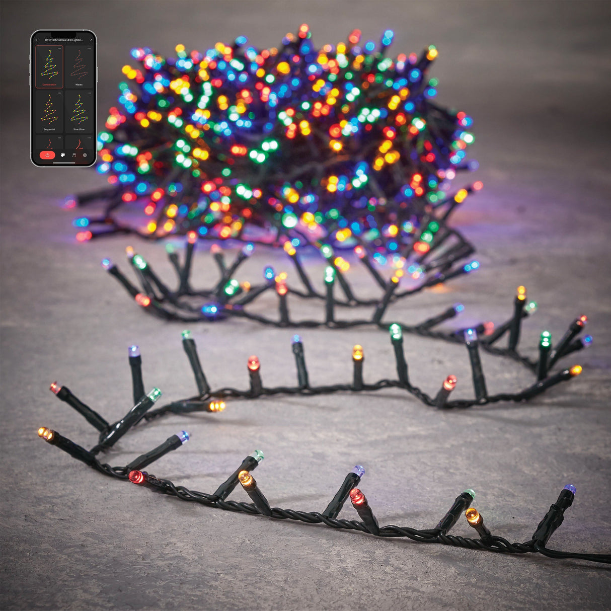 Luca Lighting Smart Lighting snake light d.groen multicolour 1000led IP44 en timer adapter included - l2000cm
