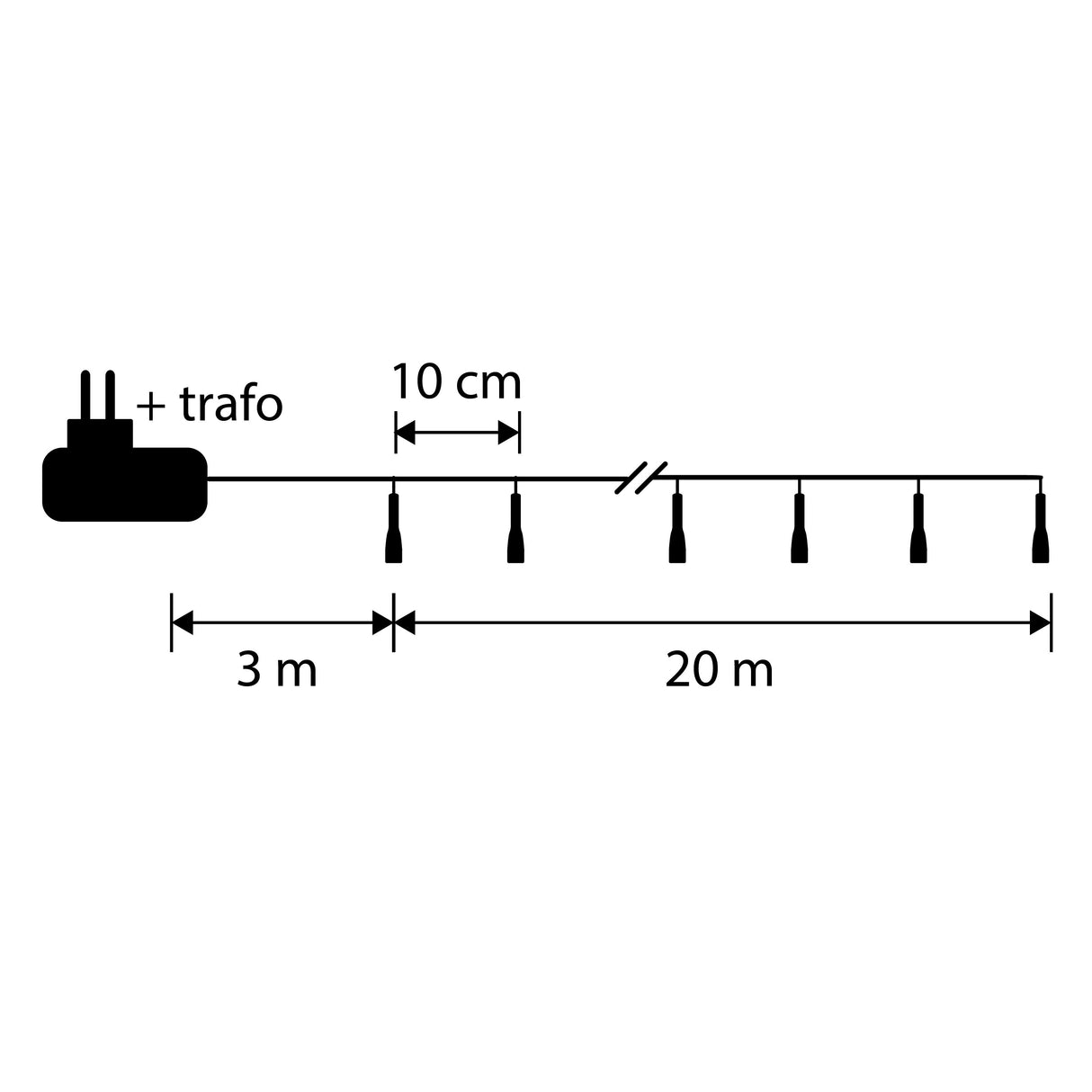 Luca Lighting Smart Lighting snoer d.groen 200led RGB IP44 en timer adapter included - l2000cm