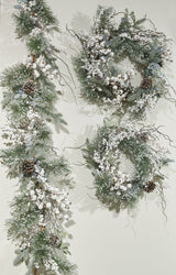 House of Seasons Hardy krans groen - h12xd50cm - maximondo