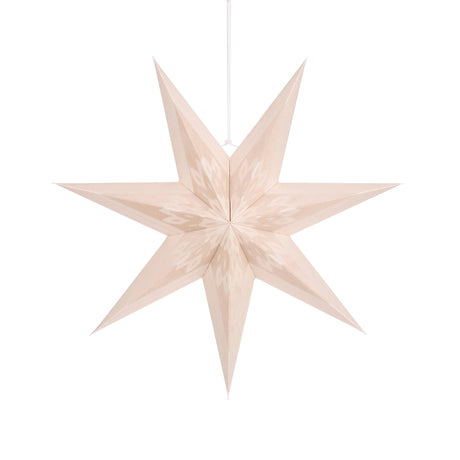 House of Seasons Ster hangend beige - h18xd60cm - maximondo