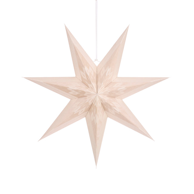 House of Seasons Ster hangend beige - h18xd60cm - maximondo
