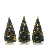 Luville Collectables Christmas tree with flashing lights 3 pieces battery operated - h15cm - maximondo