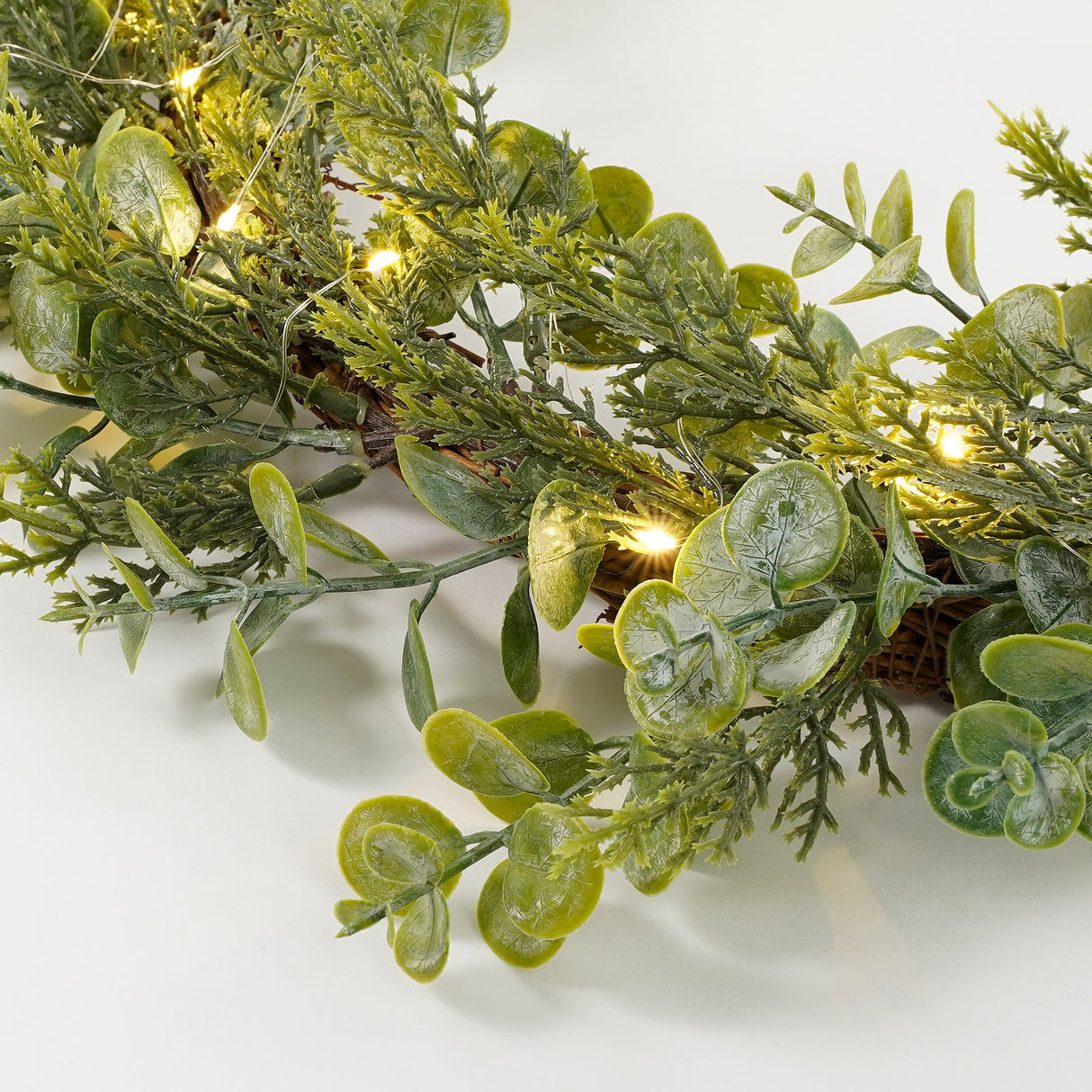 House of Seasons Krans led groen 15L TIPS 49 battery operated - h7xd45cm