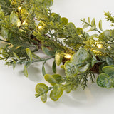 House of Seasons Krans led groen 15L TIPS 49 battery operated - h7xd45cm