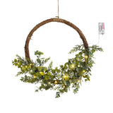 House of Seasons Krans led groen 15L TIPS 49 battery operated - h7xd45cm