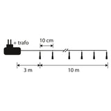 Luca Lighting Smart Lighting snoer d.groen 100led RGB IP44 en timer adapter included - l1000cm