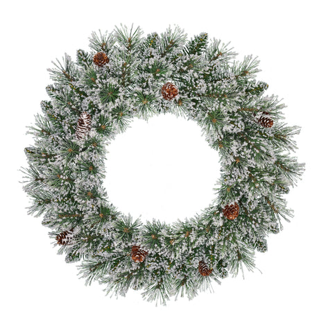 Black Box Trees Vandans krans groen frosted TIPS 100 - d60cm - maximondo