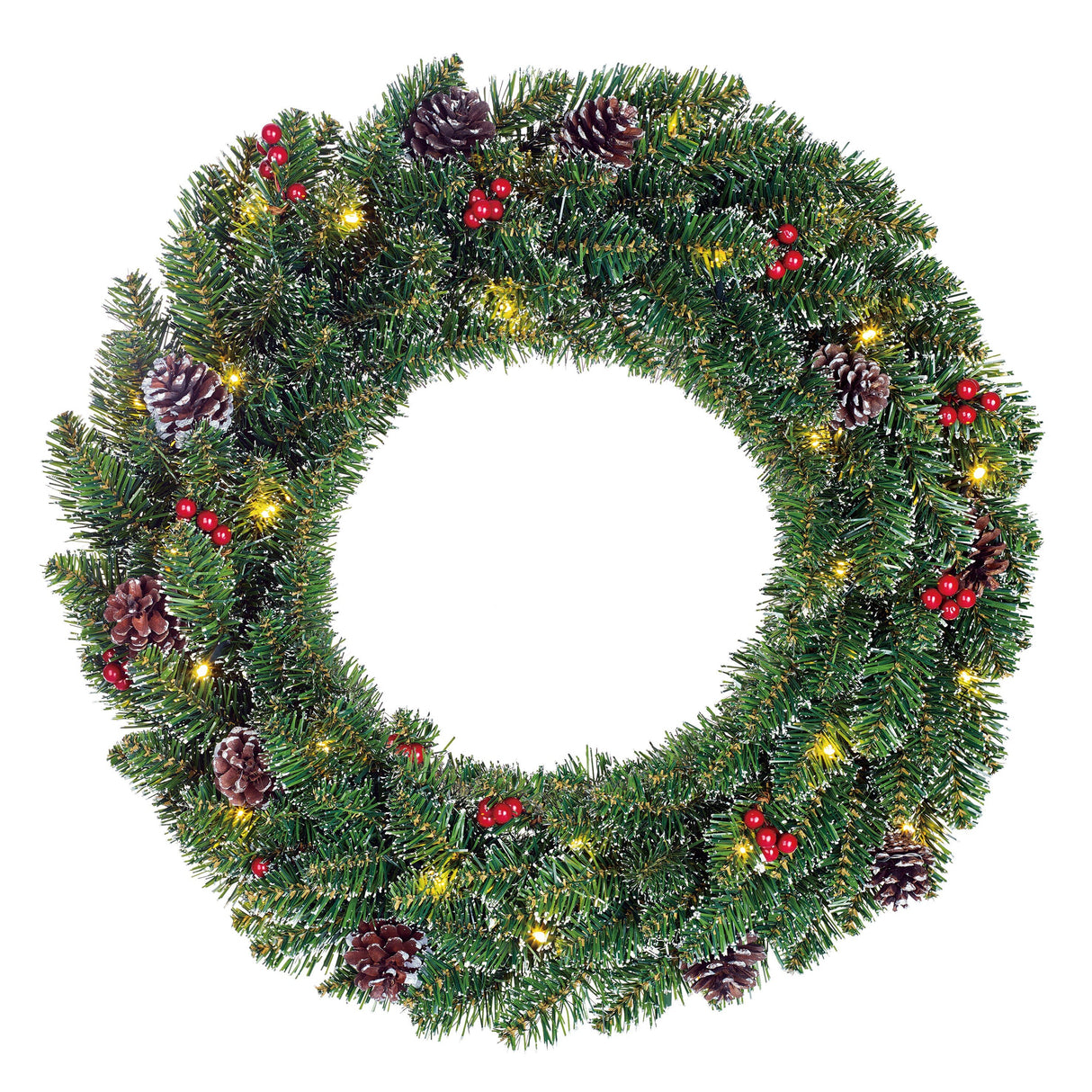 Black Box Trees Creston krans led werk op batterijen groen 30L TIPS 142 - d60cm - maximondo