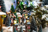 Luville Collectables Christmas tree with flashing lights 3 pieces battery operated - h15cm - maximondo