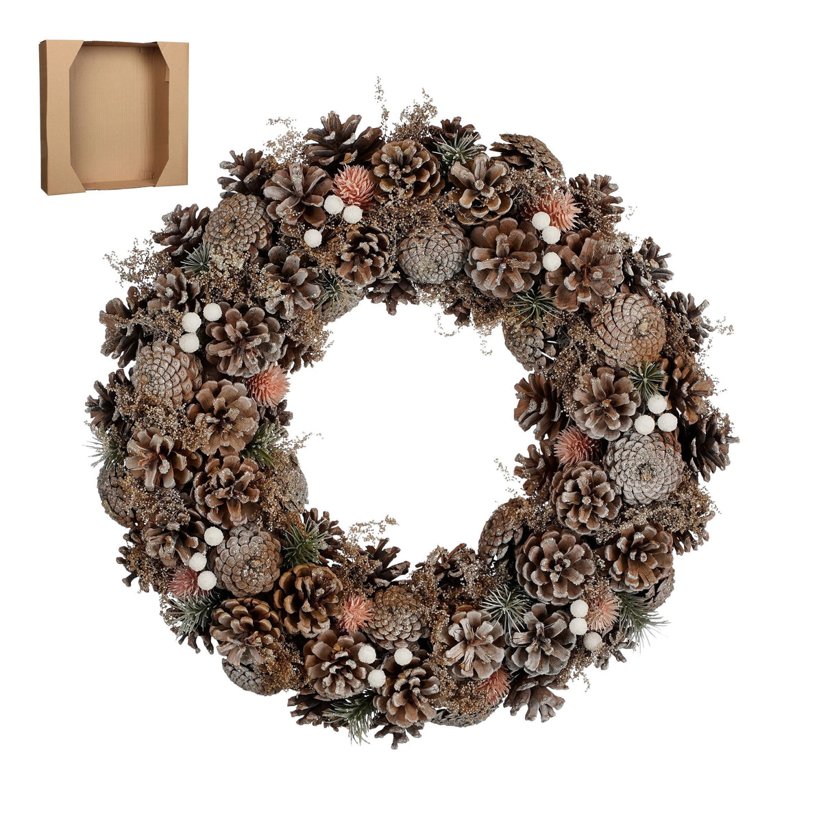 House of Seasons Krans perzik - h10xd50cm - maximondo
