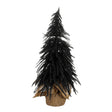 House of Seasons Kerstboom met burlap zwart TIPS 256 - h45xd25cm - maximondo