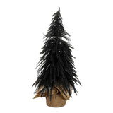 House of Seasons Kerstboom met burlap zwart TIPS 256 - h45xd25cm - maximondo