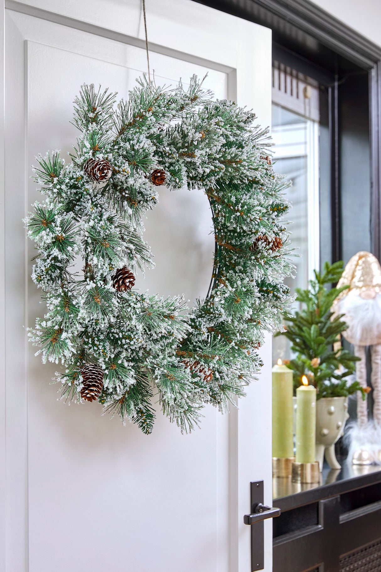 Black Box Trees Vandans krans groen frosted TIPS 100 - d60cm - maximondo