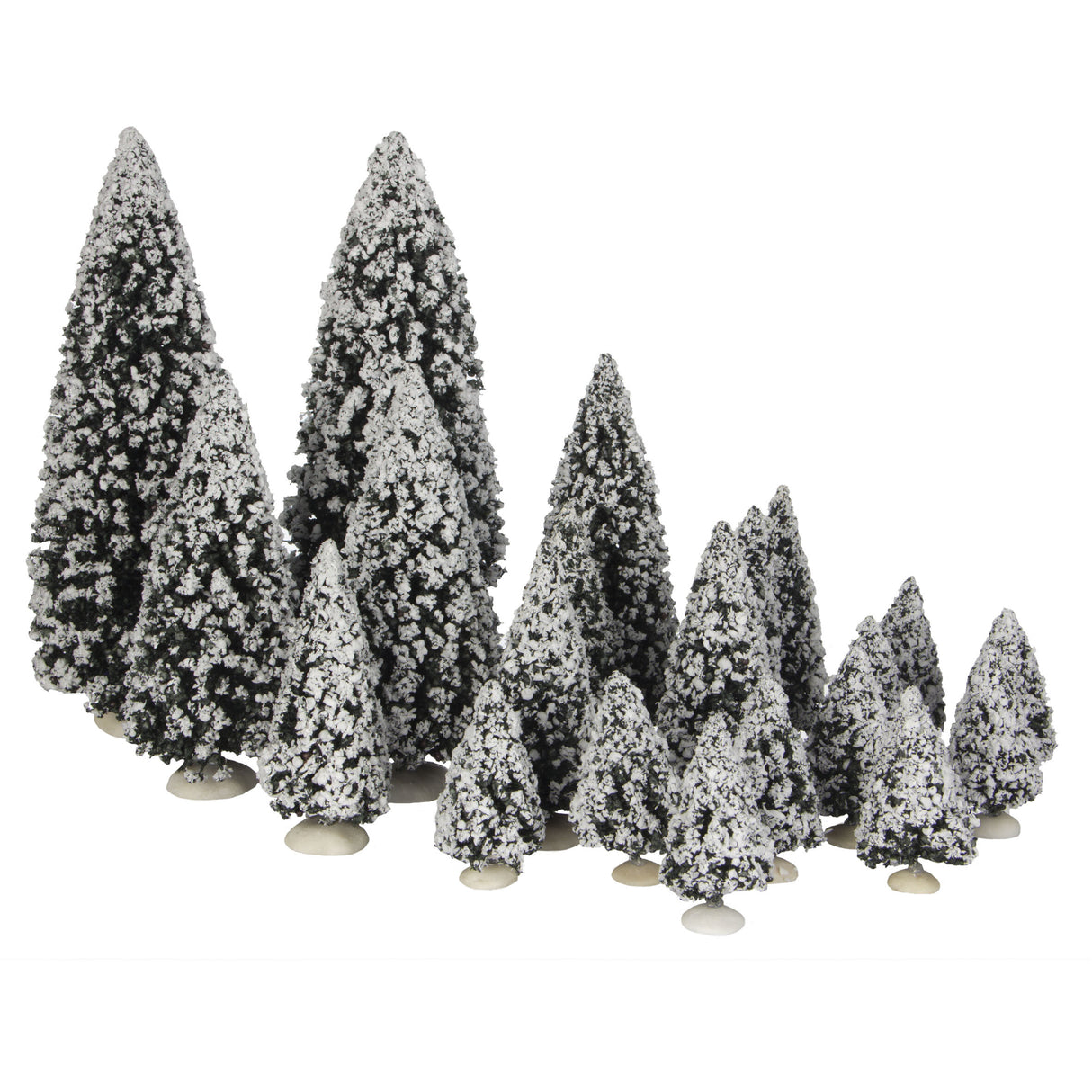 Luville Collectables Evergreen tree assorted 21 pieces - h22xd8cm - maximondo