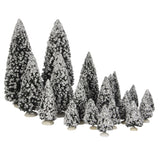 Luville Collectables Evergreen tree assorted 21 pieces - h22xd8cm - maximondo