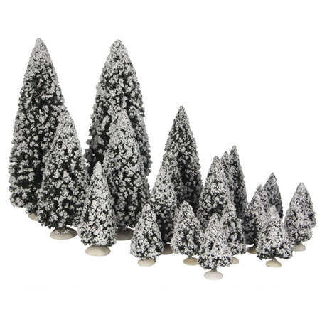 Luville Collectables Evergreen tree assorted 21 pieces - h22xd8cm - maximondo