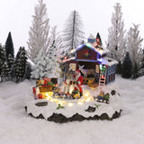 Luville Collectables Village Santa with deer adapter included - l23,5xb21xh20cm - maximondo